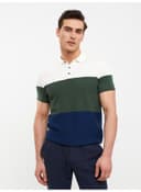 Polo Collar Short Sleeve Color Block Men's Knitwear Sweater view 3