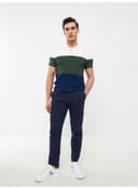 Polo Collar Short Sleeve Color Block Men's Knitwear Sweater view 5