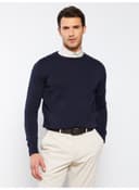 Crew Neck Long Sleeve Men's Knitwear Sweater view 5