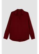 Woman Bordeaux Long Sleeve Blouse BORDEAUX view 2